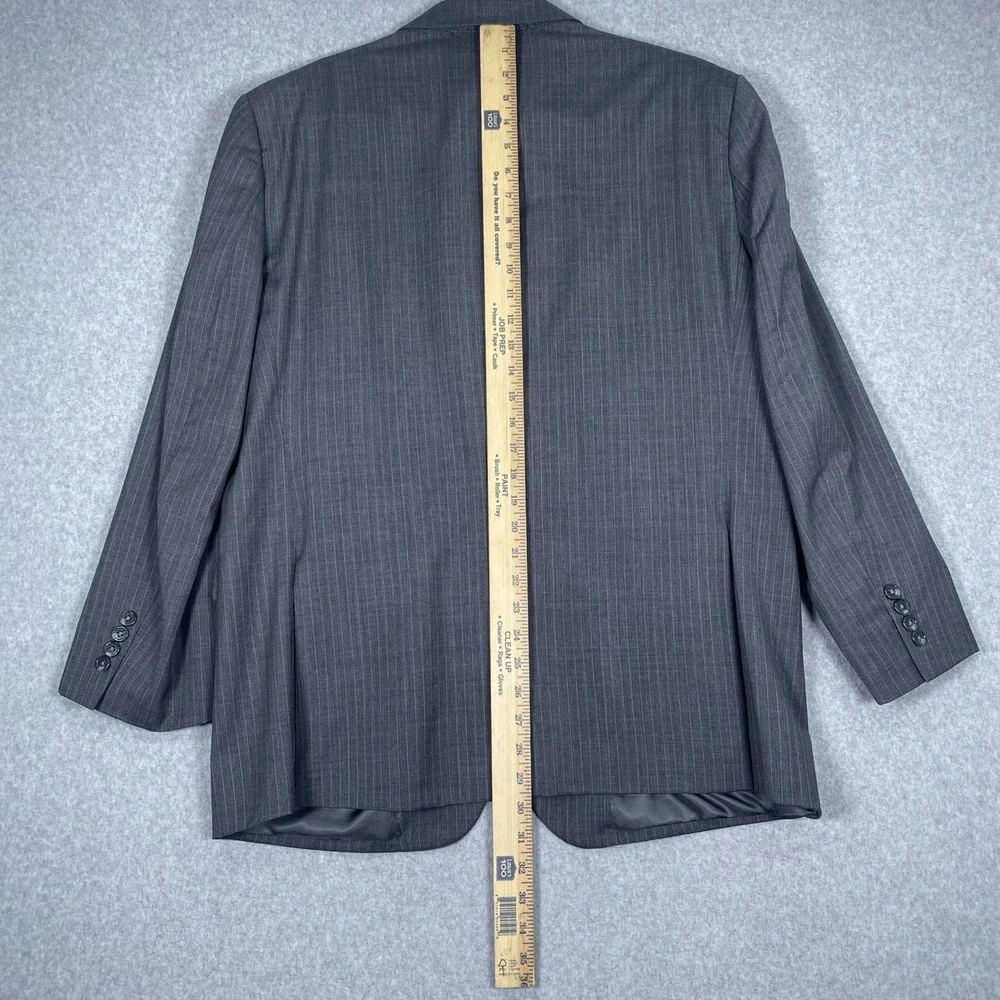 Jos. A. Bank Blazer Mens 44 Regular Grey Pinstripe Tailored Fit Wool Signature